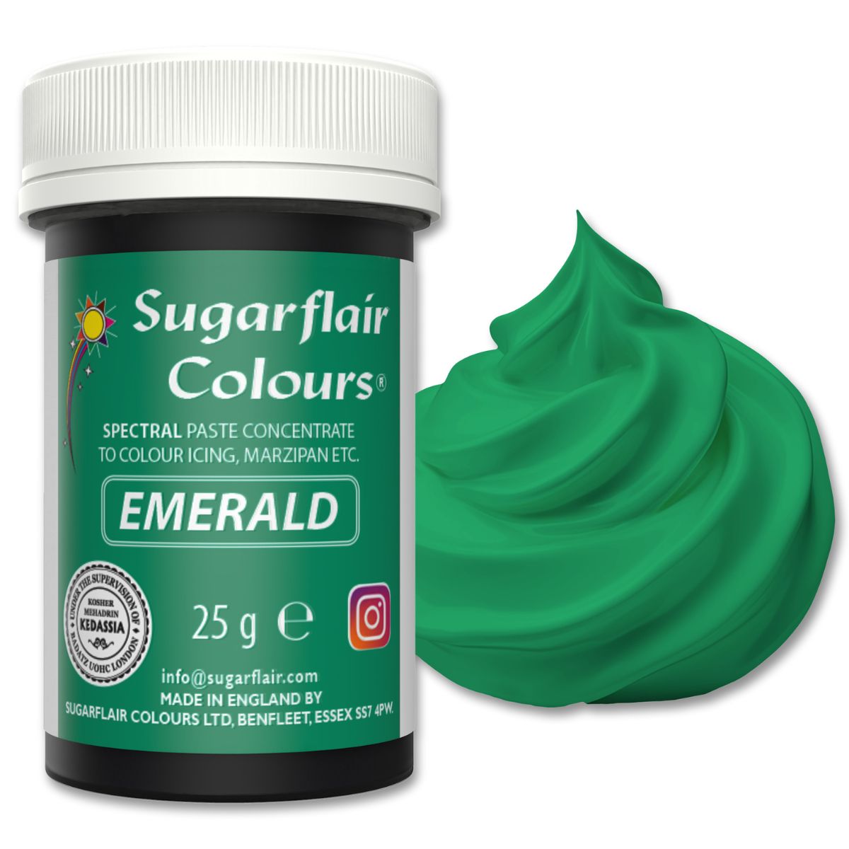 Sugarflair Paste Colour Emerald 25g