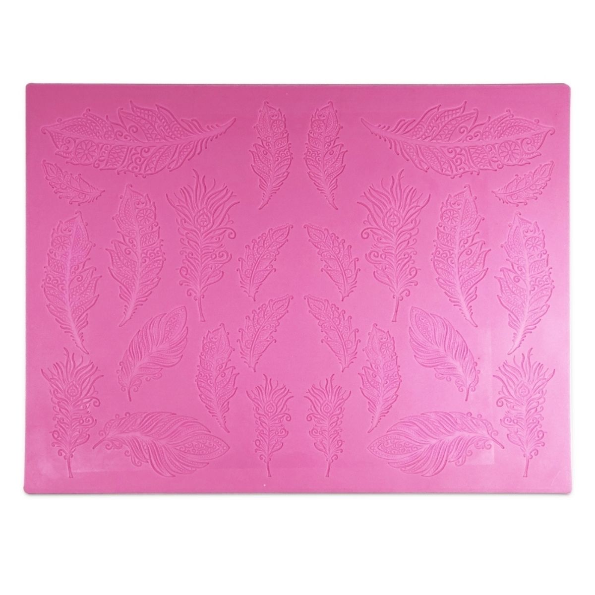 Cake Lace Mat - Feathers 3D Large