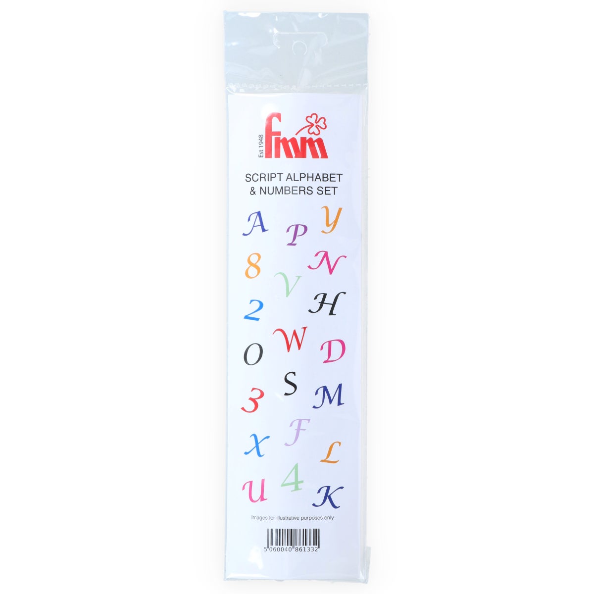 FMM Tappit Cutter Alphabet & Numbers Upper Case Script Italic