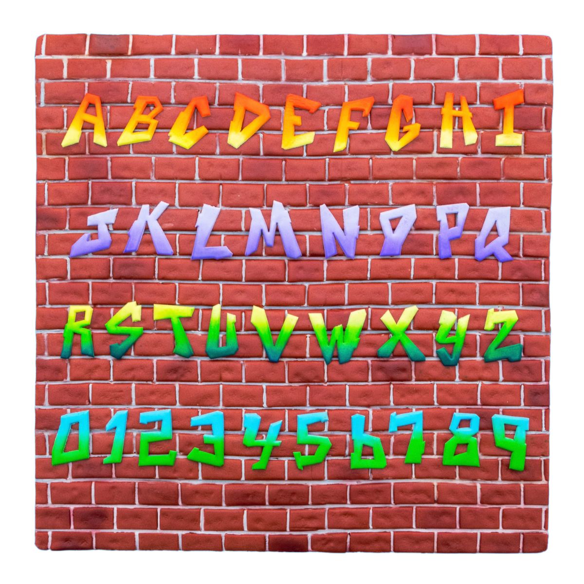 FMM Tappit Cutter Alphabet & Number Graffiti