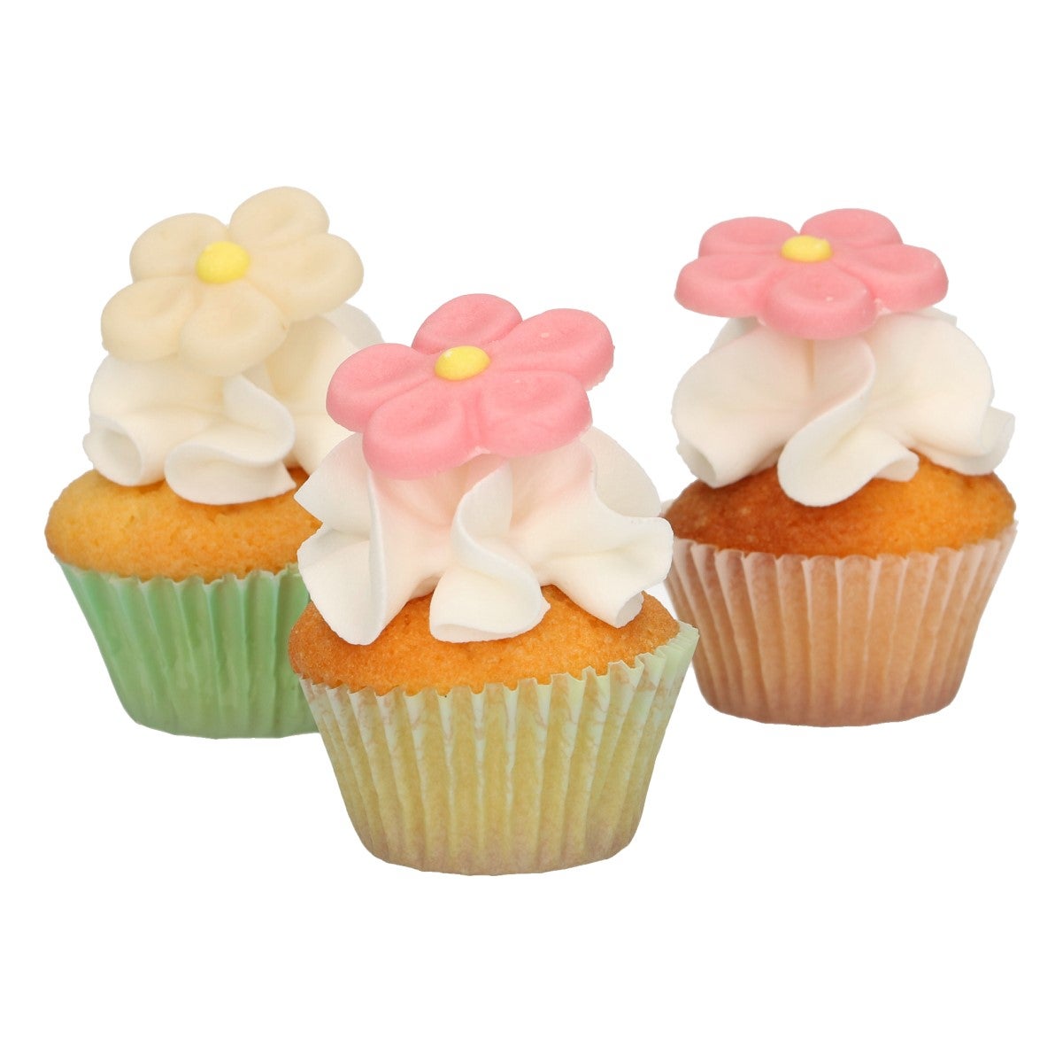FunCakes Sugar Paste Decorations Daisies White/Pink set/12
