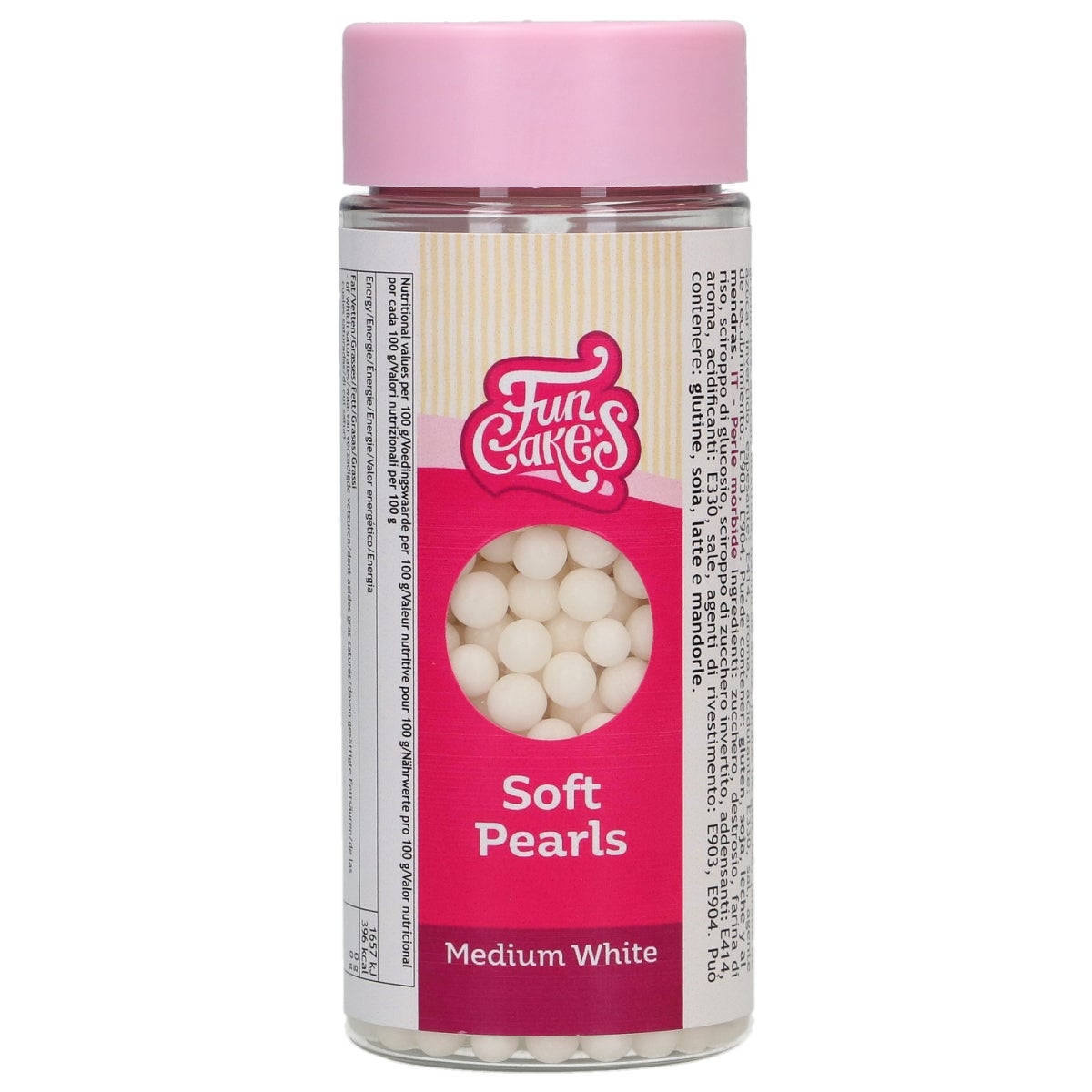 FunCakes Soft Pearls Medium White 60g