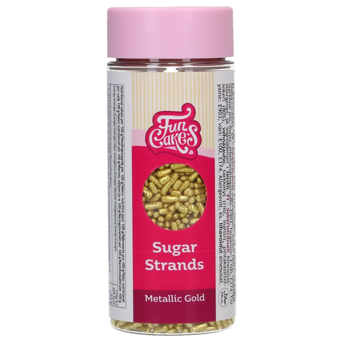 FunCakes Sugar Strands Metallic Gold 80g