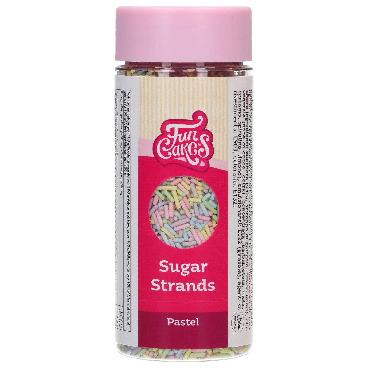 FunCakes Sugar Strands Pastel 80 g
