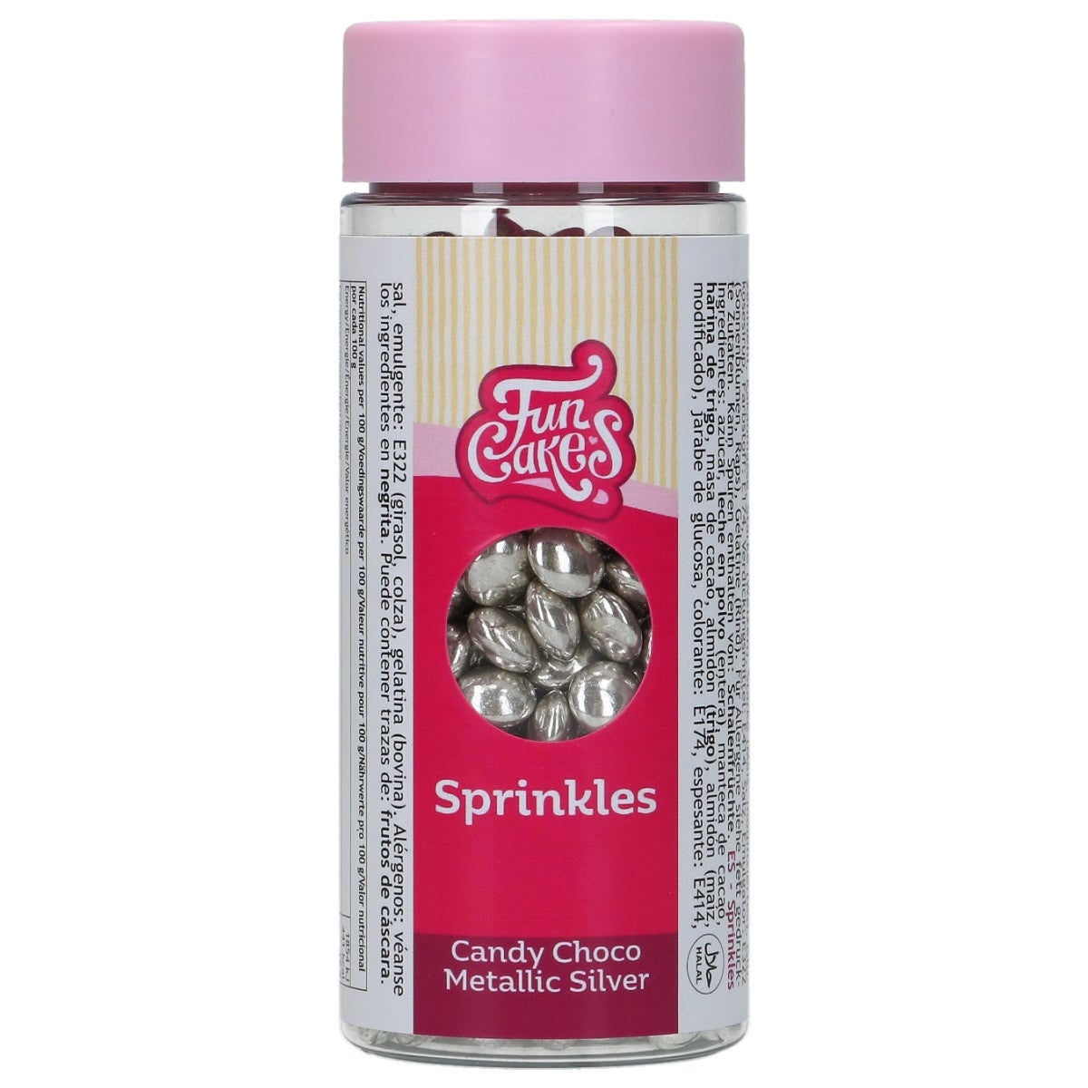 FunCakes Choco Lentils Metallic Silver 80g