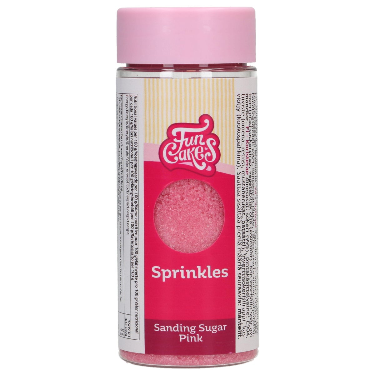 FunCakes Sanding Sugar Pink 80g