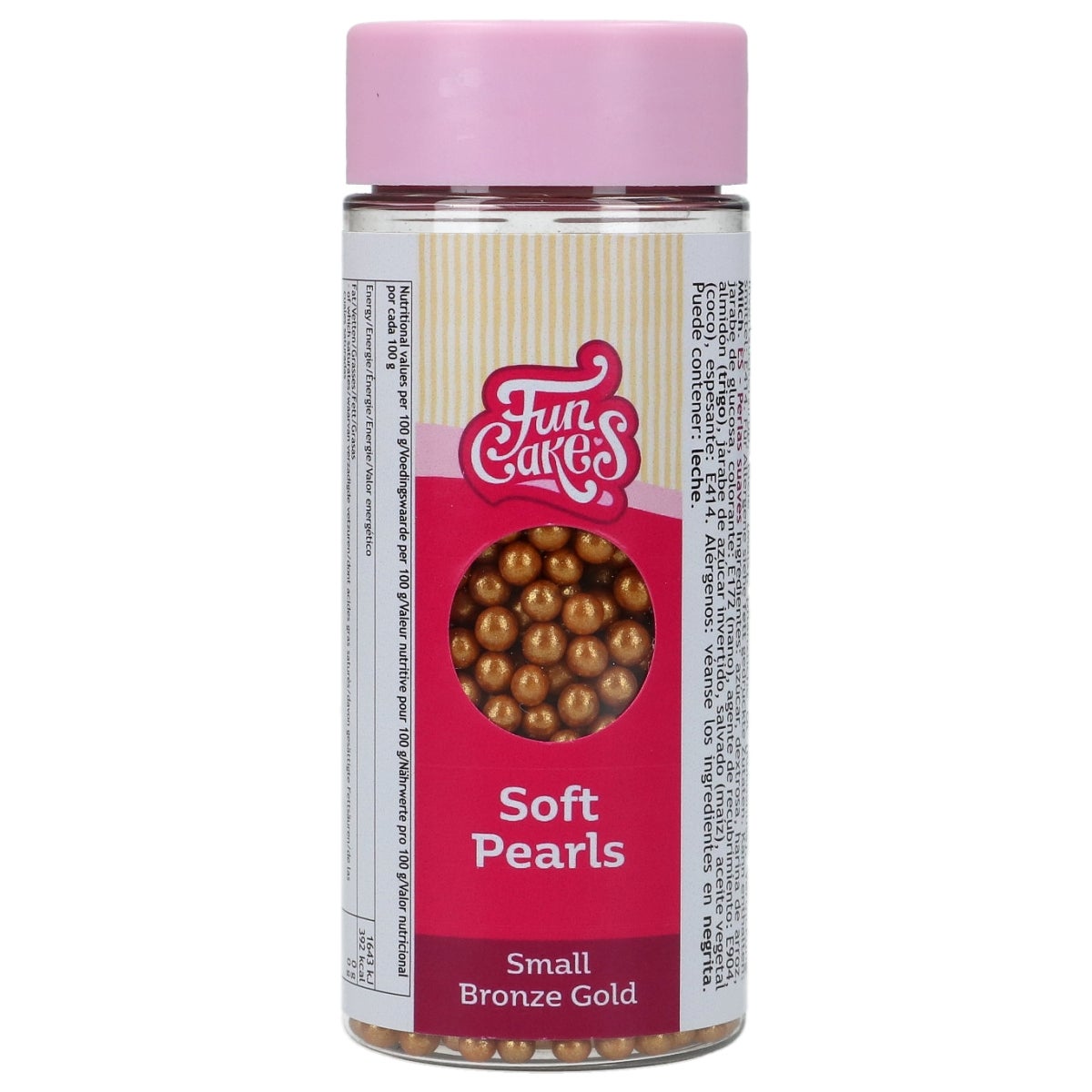 FunCakes Soft Pearls Small Bronze Gold 70g