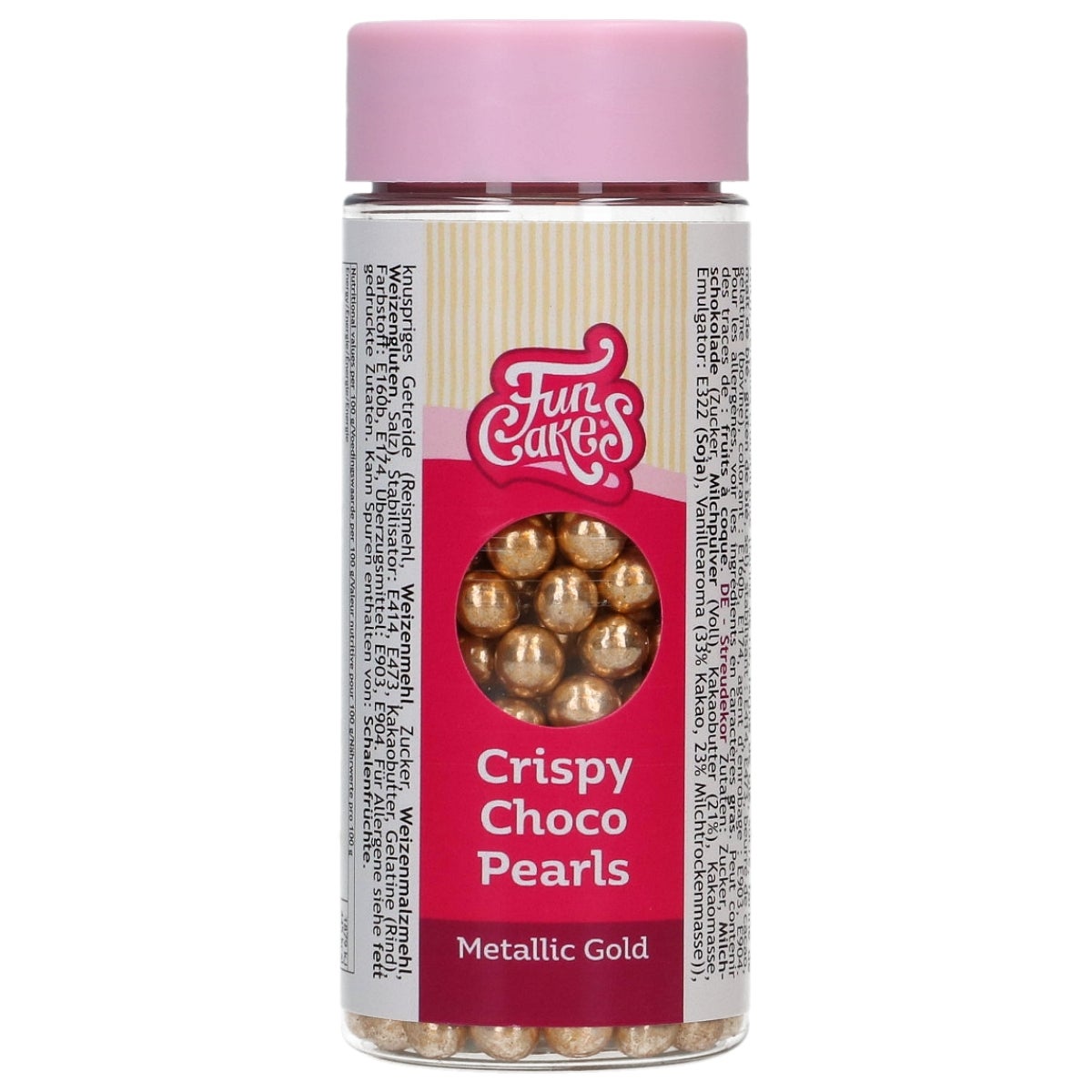 FunCakes Crispy Choco Pearls - Metallic Gold 60g