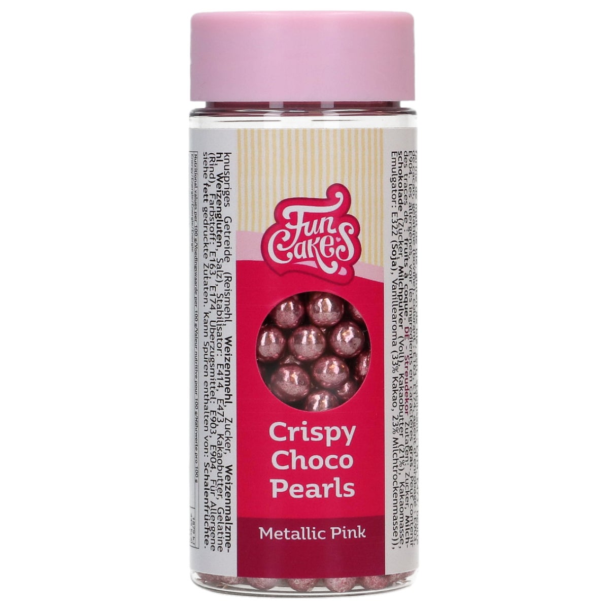FunCakes Crispy Choco Pearls - Metallic Pink 60g