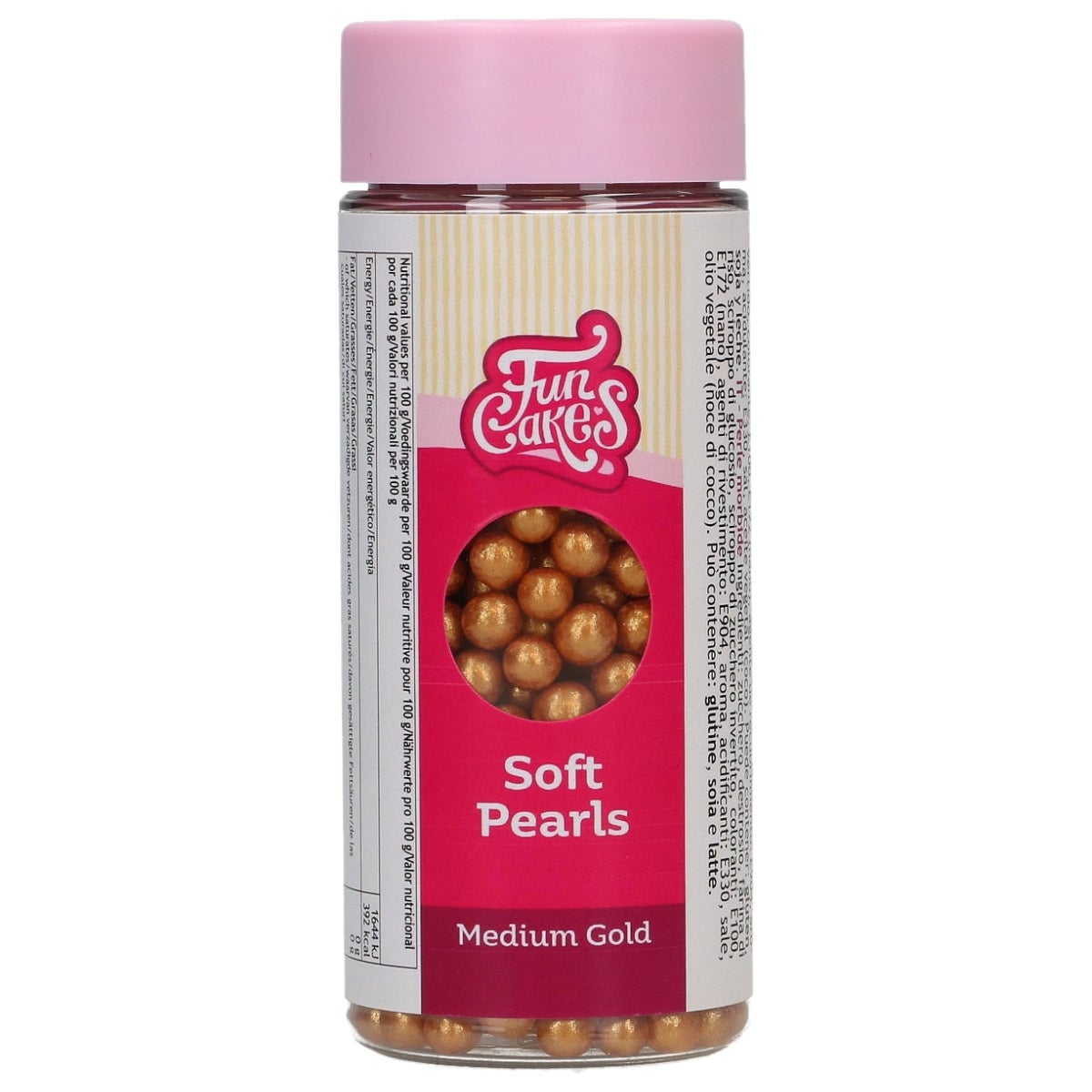 FunCakes Soft Pearls Medium Gold 60g