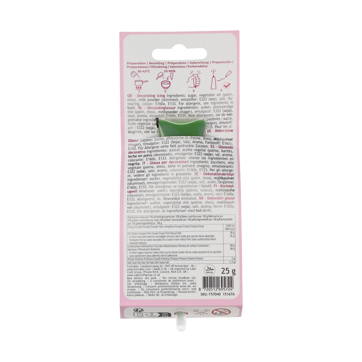 FunCakes Choco Writer Green 25g