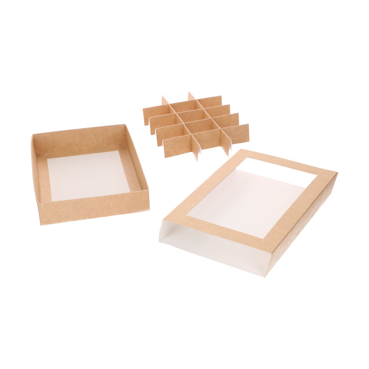 FunCakes Treat & Letter Box Kraft/White 20x14x3,5cm pk/10