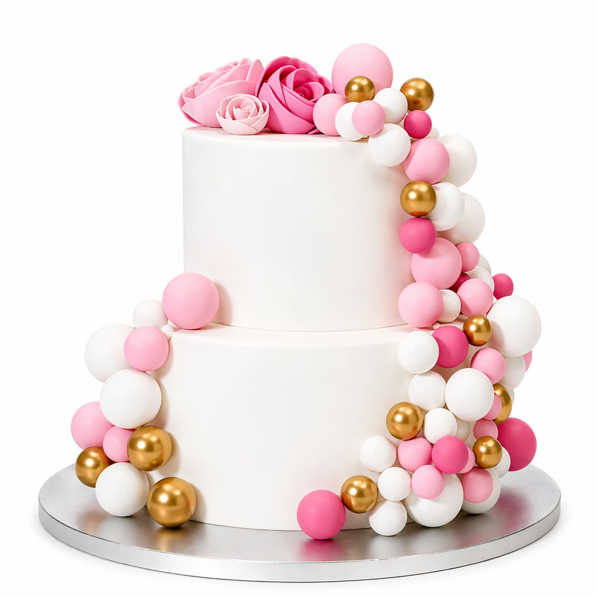 Simply Making Decorative Ball Set Hot Pink Ombre & Gold pk/32