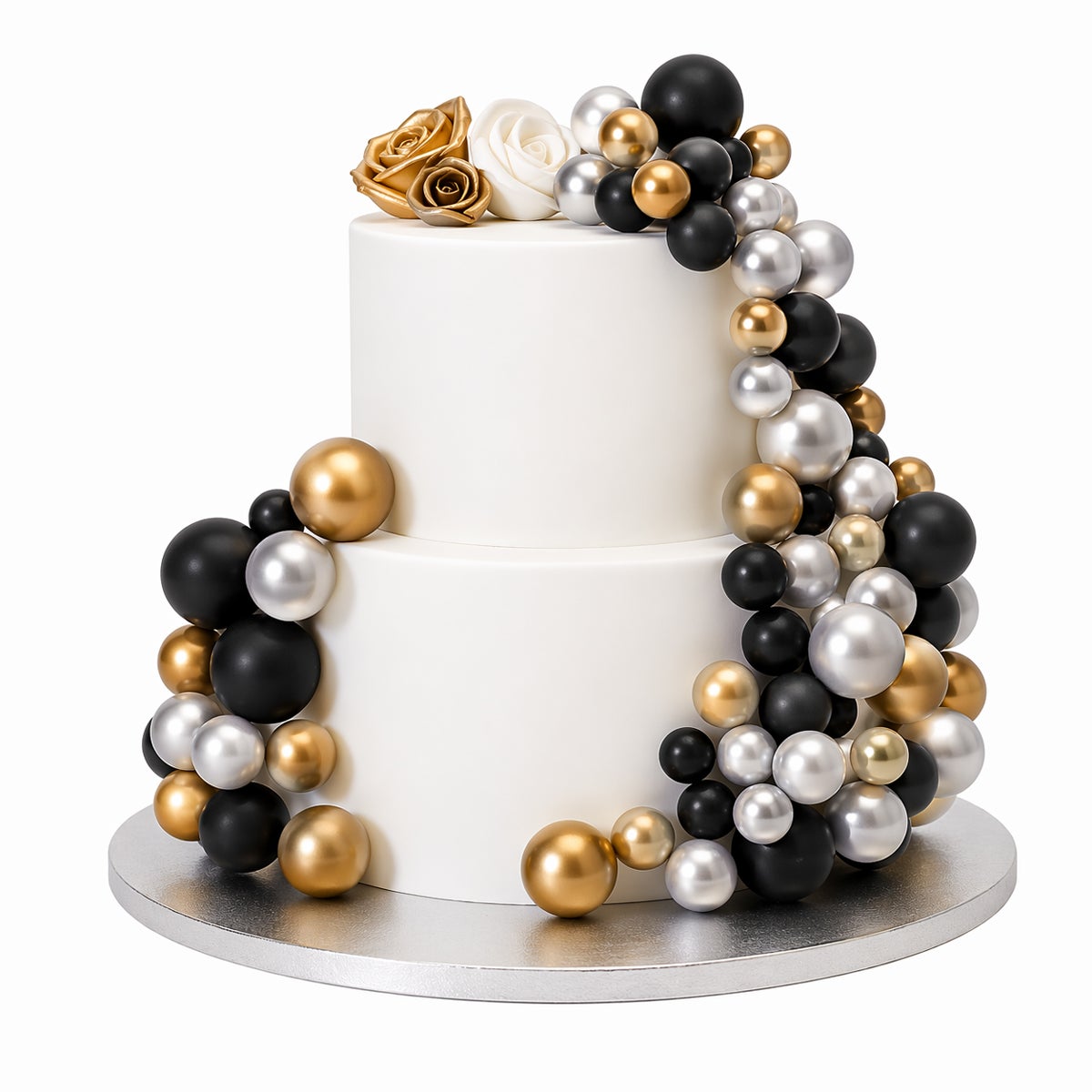 Simply Making Decorative Ball Set Metallic Gold Silver & Black pk/32