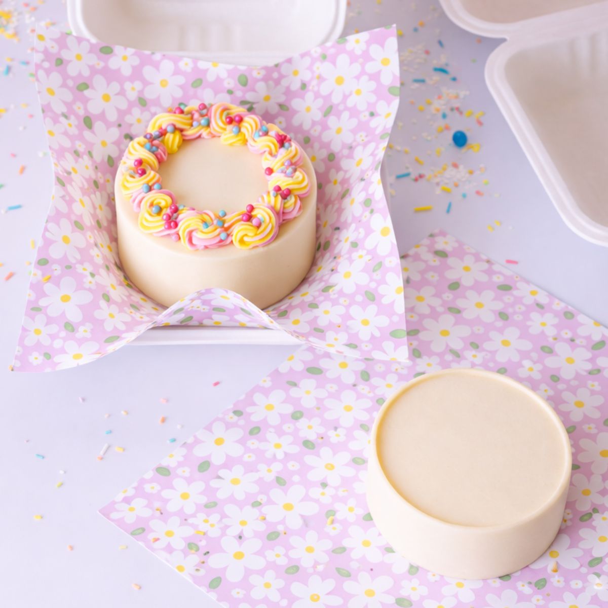 Simply Making Bento Box Liner Spring Flowers 25x25 cm pk/50