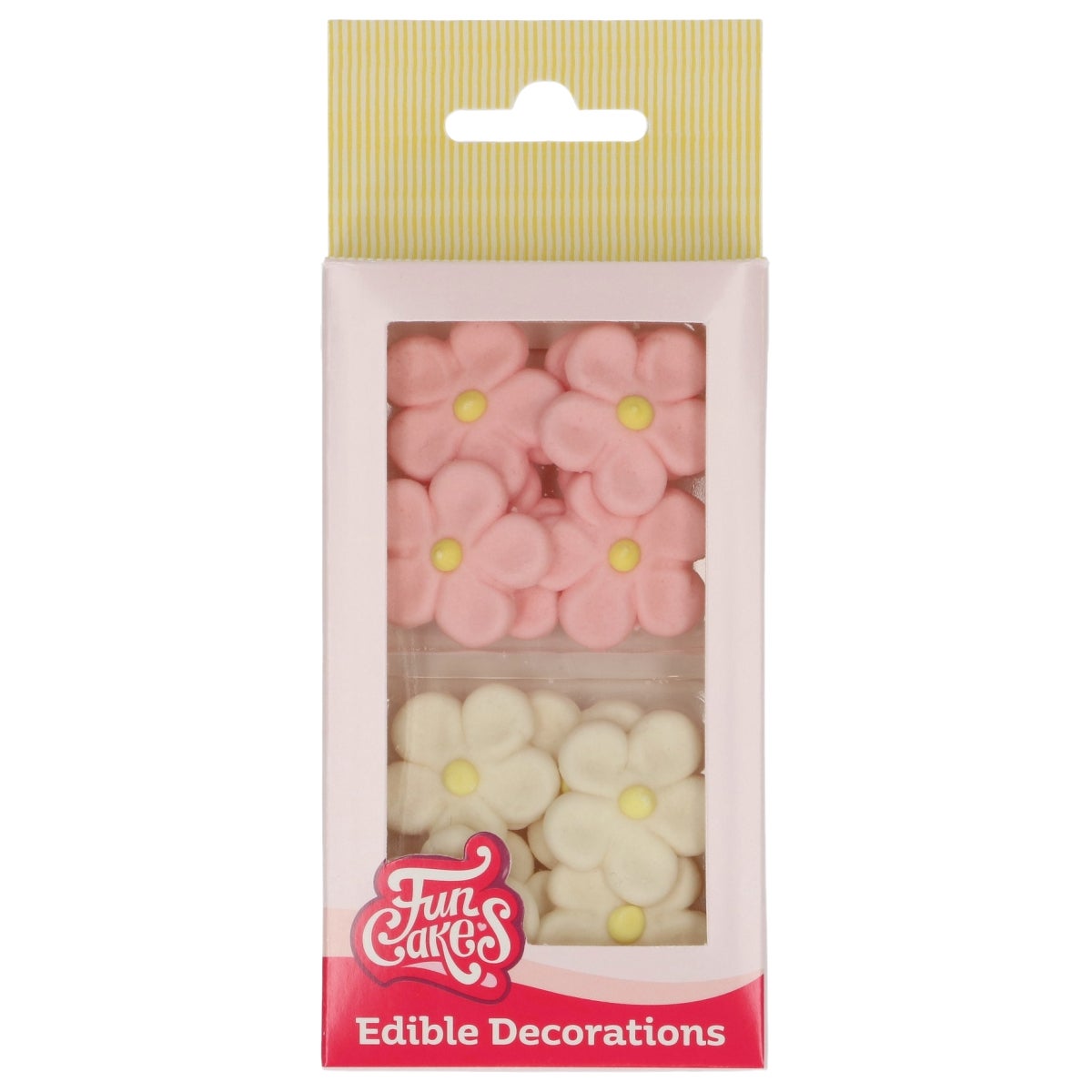 FunCakes Sugar Paste Decorations Daisies White/Pink set/12