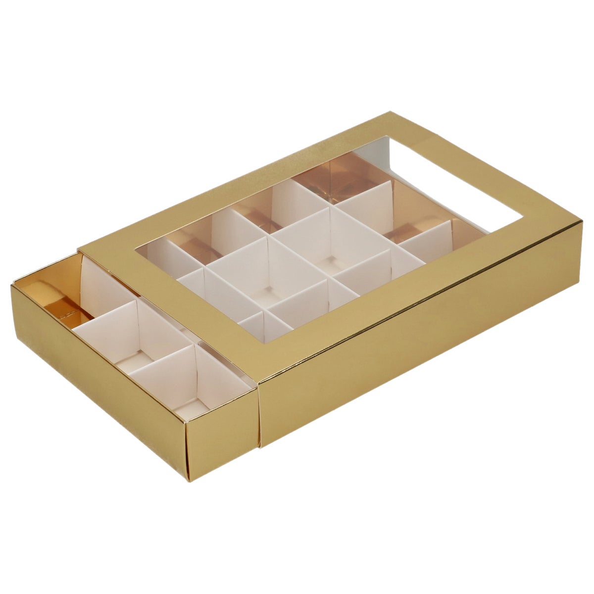 FunCakes Treat & Letter Box Gold/White 20x14x3,5cm pk/10