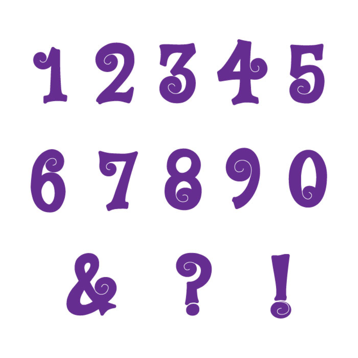 Marvelous Molds Silicone Mold - Swirly Numbers Flexabet™