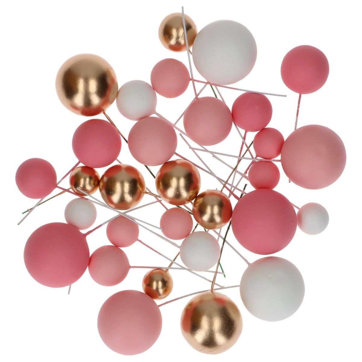 Simply Making Decorative Ball Set Pink Ombre & Gold pk/32