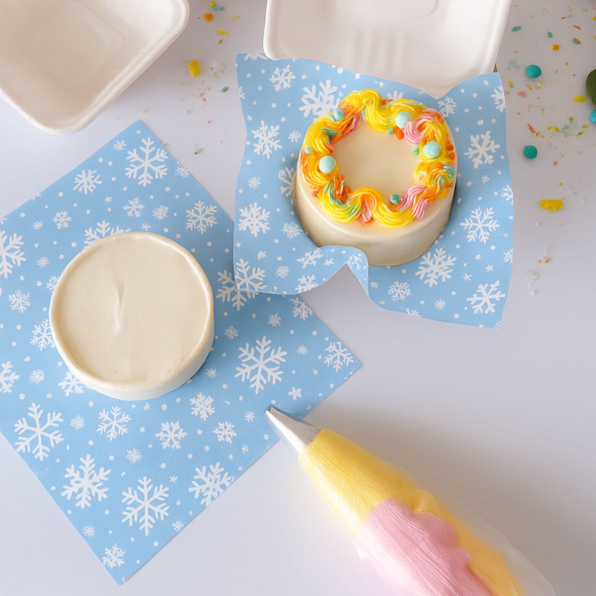 Simply Making Bento Box Liner Snowflake 25 x 25 cm pk/50