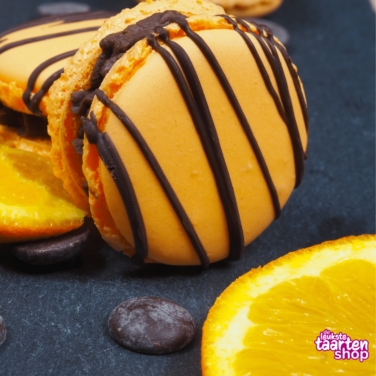 Orange Ganache Macarons