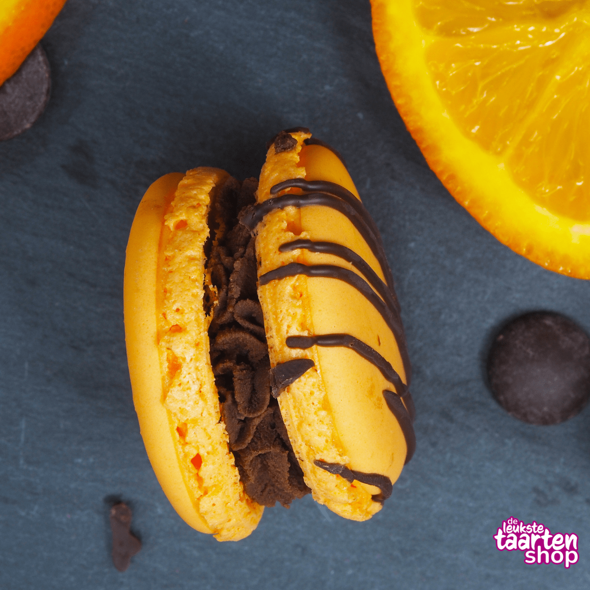 Orange Ganache Macarons
