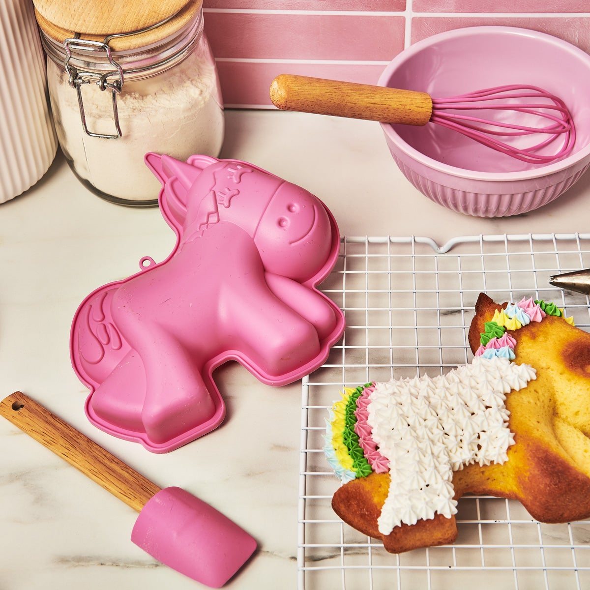 Wilton Baking Kit Silicone Mould Unicorn Set/3