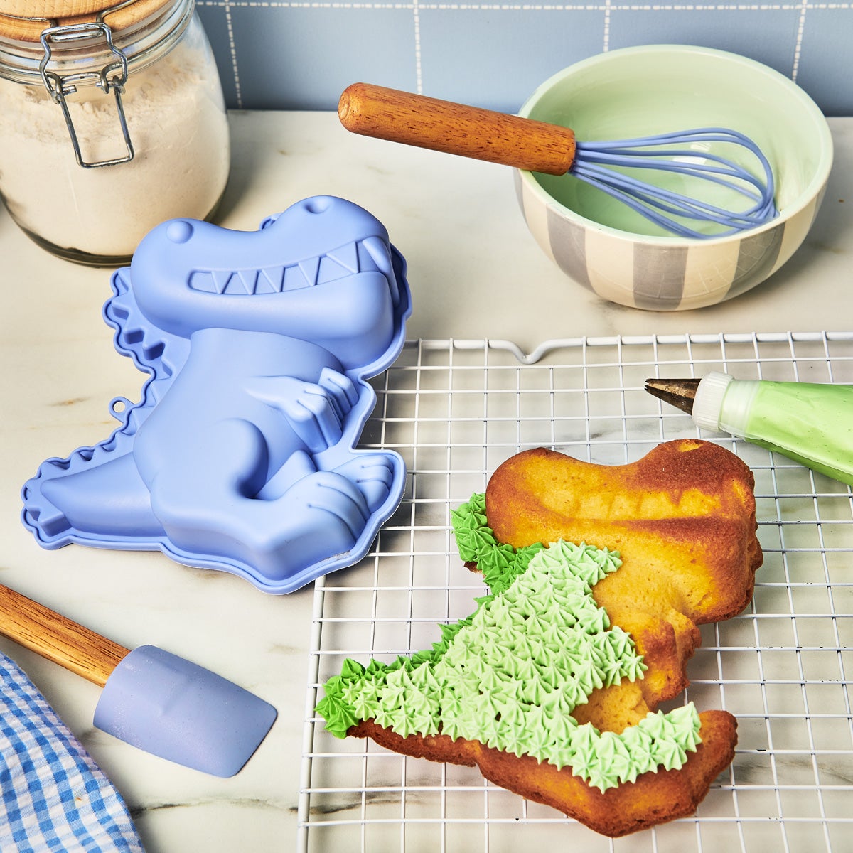 Wilton Baking Kit Silicone Mould Dino Set/3