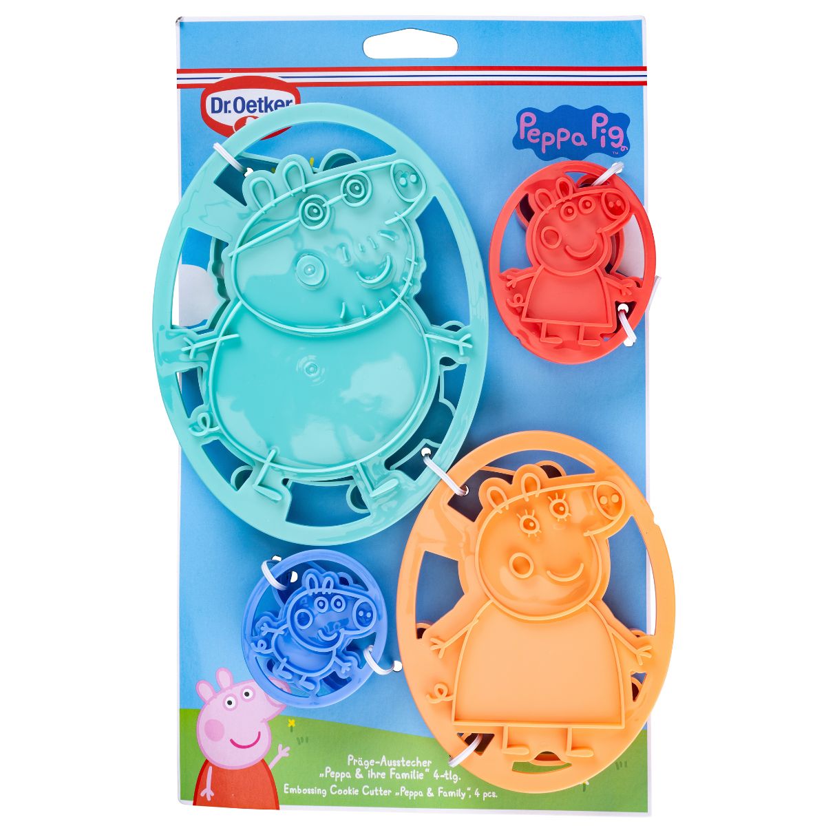 Dr. Oetker Peppa Pig & Family - Embossing Cookie Cutter pc/4
