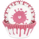 House of Marie Baking Cup Drip Pink pk/50