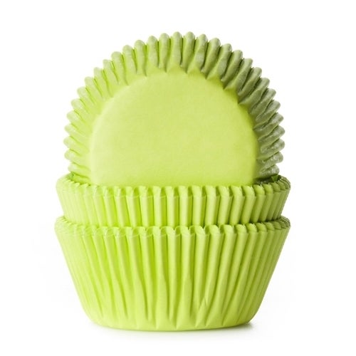 House of Marie Baking cups Lime Green - pk/50