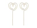 PartyDeco Topper Open Heart 2 pcs - Gold