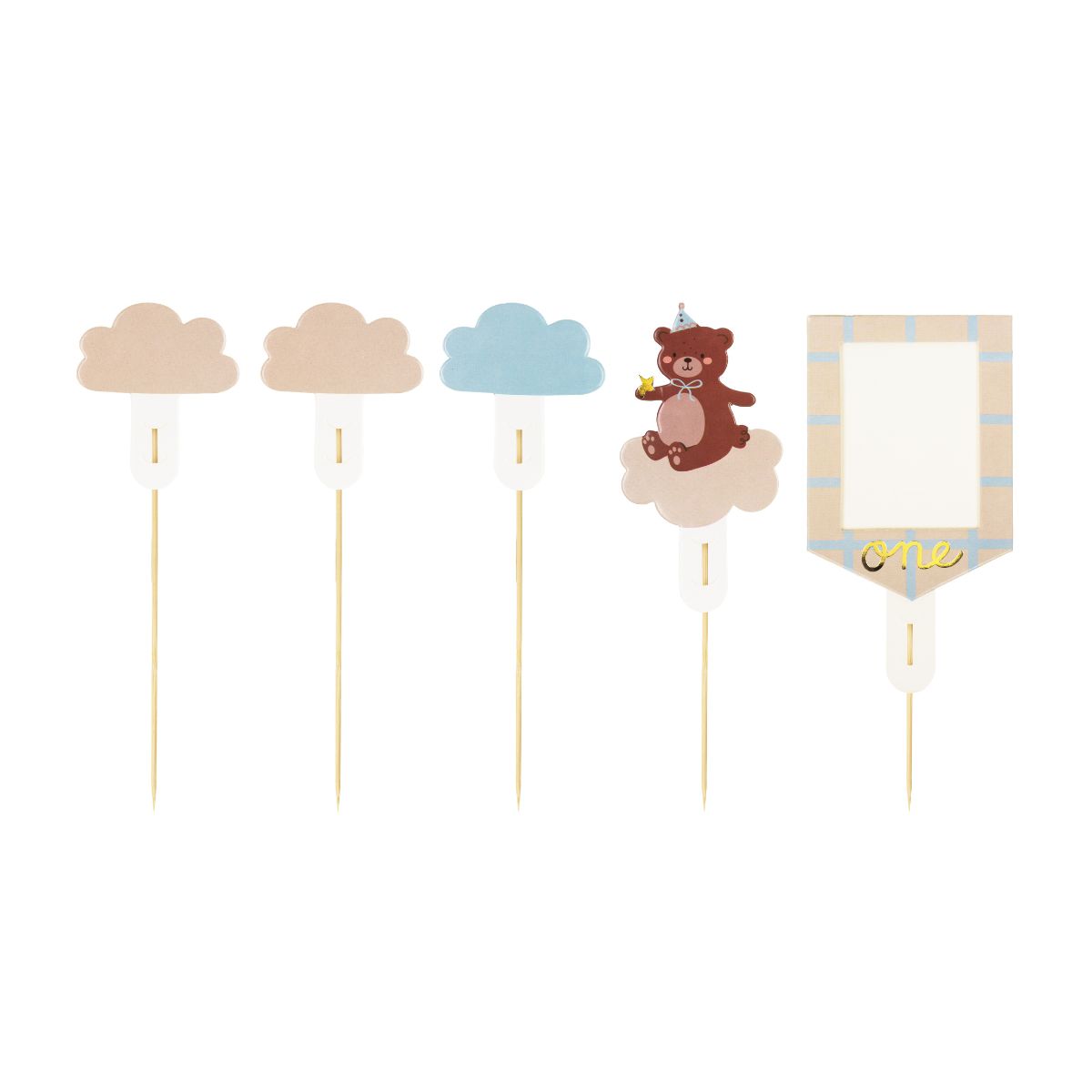 PartyDeco Taart Toppers Teddybeer 