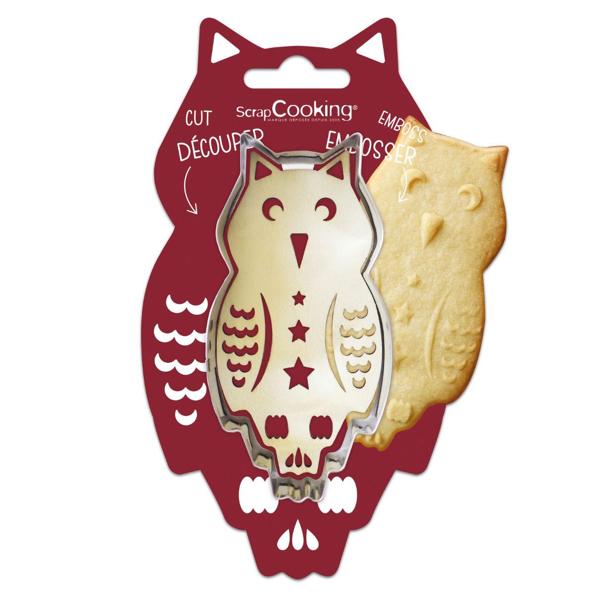 Scrapcooking Cookie Cutter & Embosser - Owl