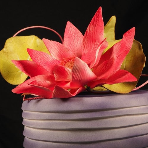Gluten free brownie cake with lotus flower