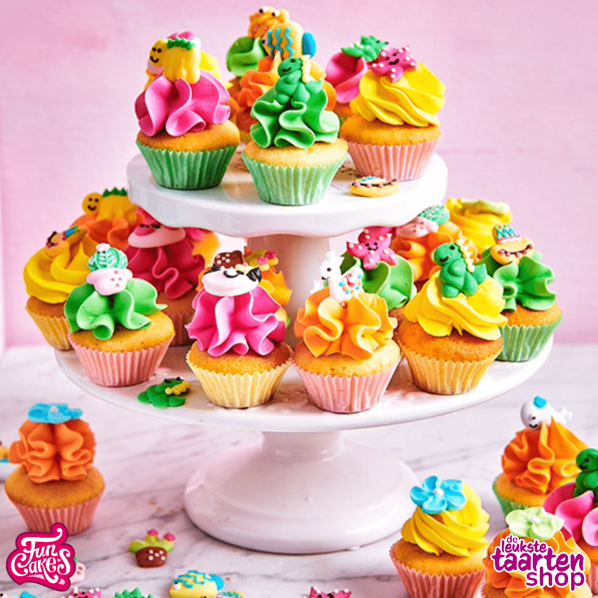 Mini Cupcakes with Sugar Decorations