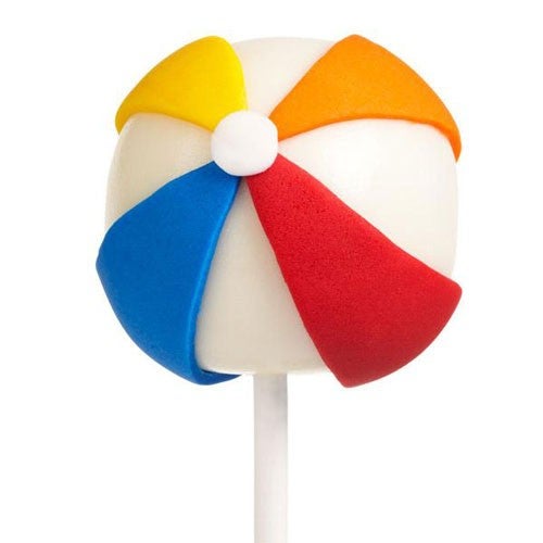 Beach ball cake pops