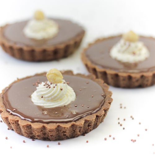 Caramel ganache cakes