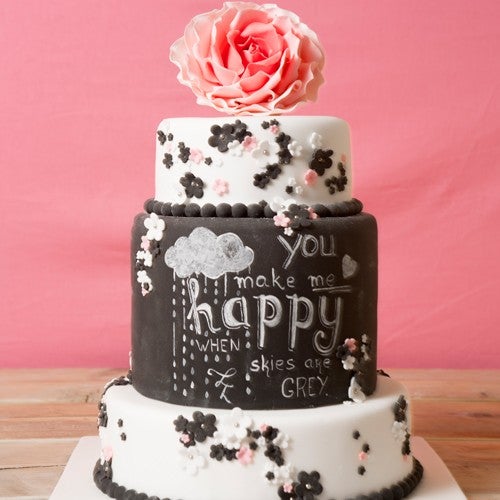 Chalkboard cake