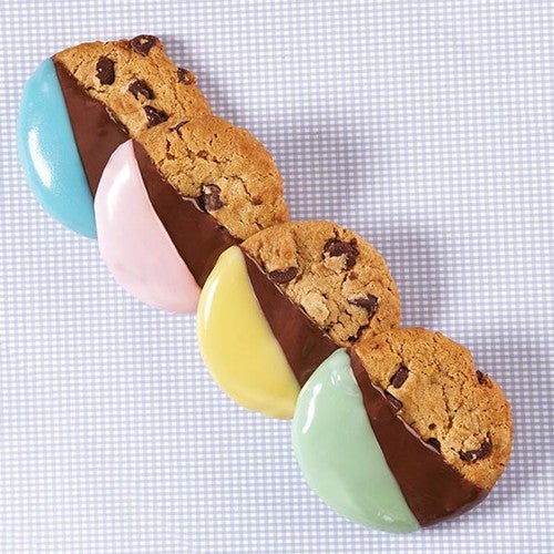 Dipped chocolate chip cookies