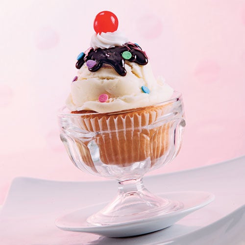 Ice coupes cupcakes