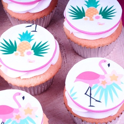 Flamingo cupcakes