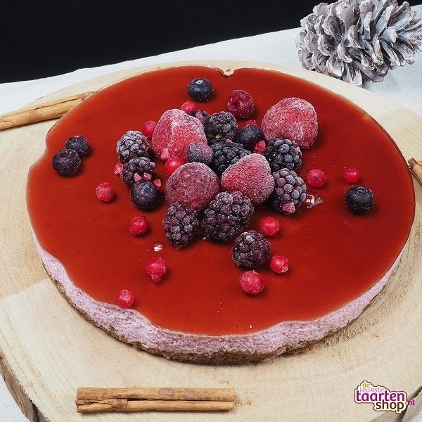 Recept No-Bake Bosvruchten Glühwein Taart