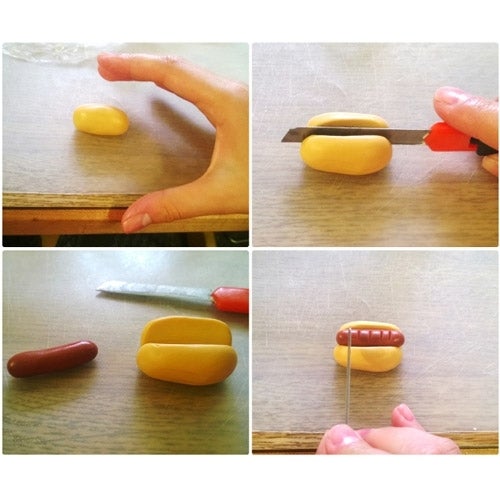 Hotdog topper for 12 cupcakes