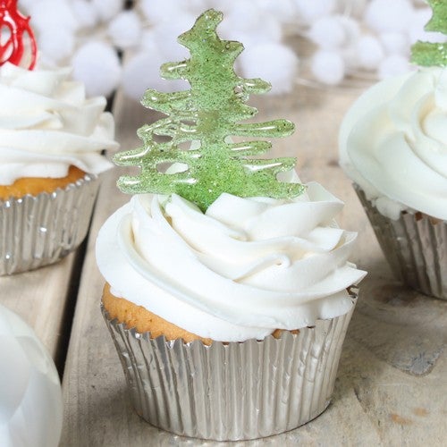 Isomalt Christmas cupcakes
