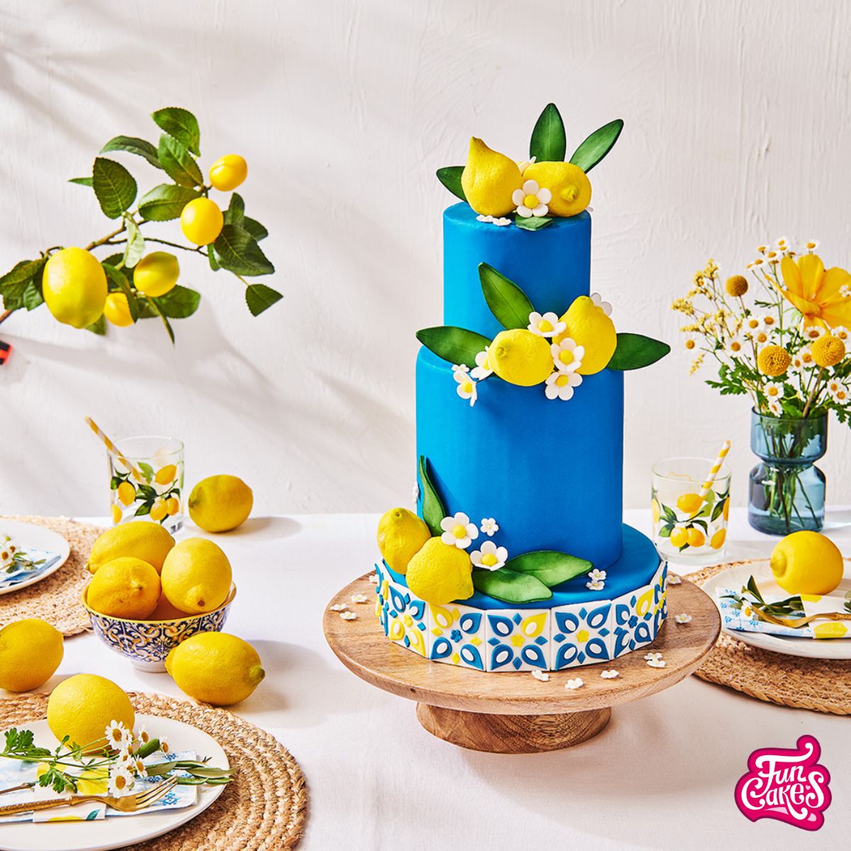 Mediterranean Layer Cake in Bella Blue
