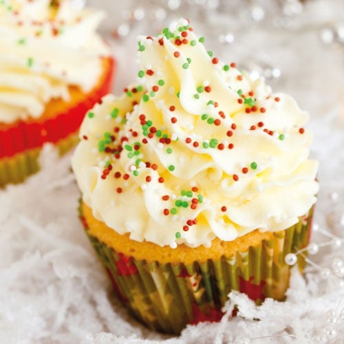 Christmas Cupcakes with a swirl