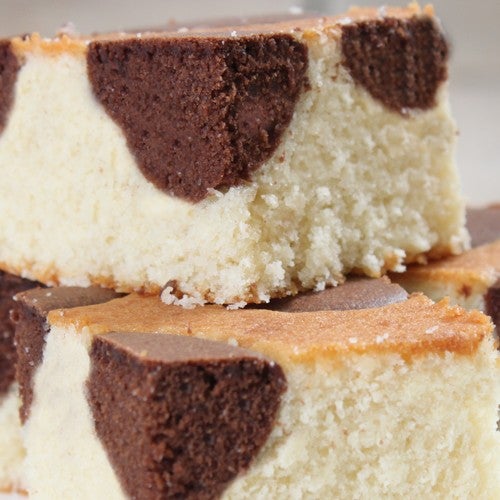 Coconut  cake with brownie