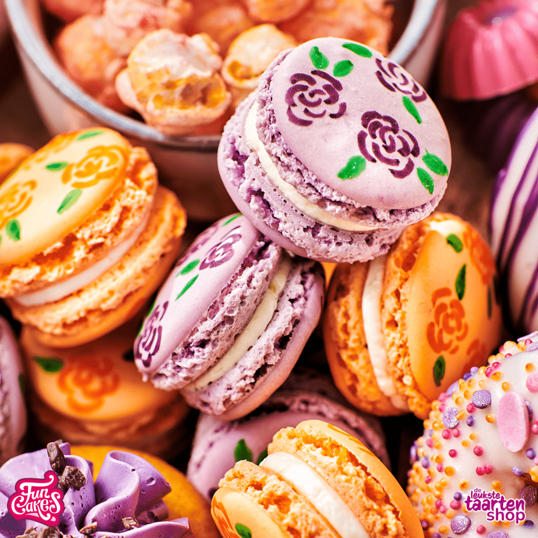 Recipe for Macarons with flowers
