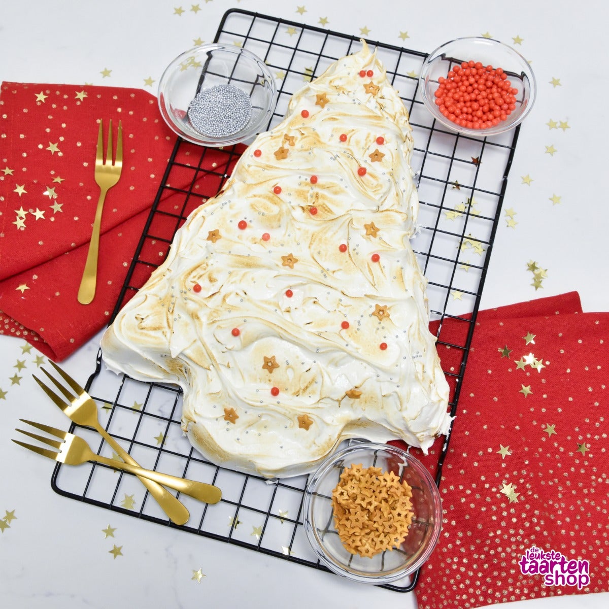 Limoncello Christmas tree cake with Meringue